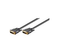 Goobay 69208 Cavo DVI-I FullHD Dual Link, Dorato, Nero, 10 m Lunghezza del Cavo