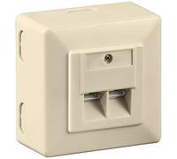 Goobay 69243 Presa universale CAT 6 incl. Superficie telaio di montaggio - 2x RJ45 schermati