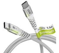 GOOBAY 70192 - Cavo di sincronizzazione e ricarica, USB-C > C, tessuto, 0,5 m b