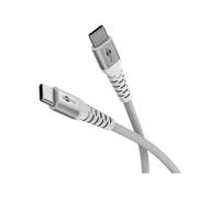 Goobay 70194 Cavo USB C 2m - Ricarica Rapida 60W 20V, Tessuto Estremamente Flessibile, Per iPhone 15 Pro, 480 Mbit, USB C 3, Bianco