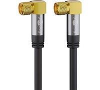 Goobay 70573 Cavo Antenna SAT, Tipo 135 dB, 4 Strati di Schermatura, Nero, 2m Length