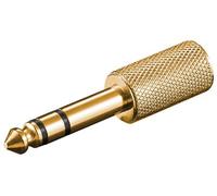 Goobay 72276 Adattatore cuffie; jack AUX da 6 35 mm a 3 5 mm; struttura in oro - Spina 6 35 mm (3-pin stereo) > Presa 3 5 mm (3-pin stereo)