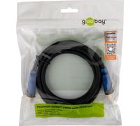 Goobay 72316 cavo HDMI 1 m HDMI tipo A [Standard] Nero, Blu (Goobay Premium HDMI cable Ethernet 4K) NEW