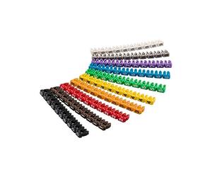 Goobay 72513 Marcatori a Clip per Cavi "Cifre 0-9", per Cavi con un Diametro Massimo di 2.5mm, Confezioni da 100