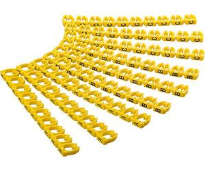 Goobay 72518 Marcatori a Clip per Cavi "Lettere A-C", per Cavi con un Diametro Massimo di 6mm, Confezioni da 90