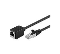 Goobay 73386 CAT 5e Prolunga, F/UTP, Nero, 0.5m Lunghezza