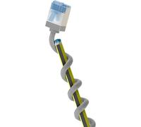 goobay 74312 - Cavo patch CAT 6A, slim/ultra flessibile, RJ45, CAT 6A, U/FTP CU/sottile Ethernet con connettori corti, 10 Gbps, LSZH, antipiega/grigio, 10 m