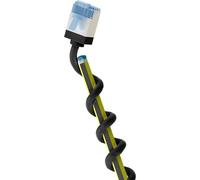 goobay 74318 Cavo patch CAT 6A slim/ultra flessibile RJ45 CAT 6A U/FTP CU/Cavo Ethernet sottile con connettori corti/LSZH da 10 Gbps, protezione antipiega/nero 1 m