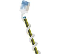 goobay 74326 - Cavo patch CAT 6A, slim/ultra flessibile, RJ45, CAT 6A, U/FTP CU/cavo Ethernet sottile con connettori corti/LSZH, protezione antipiega/bianco 0,15 m