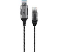 Cavo adattatore Ethernet USB-A 3.2 Gen1 > RJ-45, Slim Nero/grigio