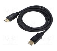 74744 cavo Displayport spina, PVC L su entrambi i lati: 2 m nero Goobay