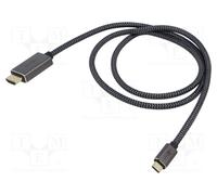 Goobay USB C to HDMI 2.0 Cable - Gold-Plated Connectors, Ultra HD Resolutions up