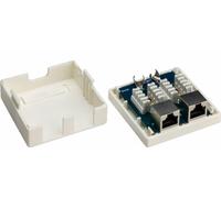 Goobay 77635 Presa di Collegamento Rete a 2 Porta, CAT 6, STP, Bianco