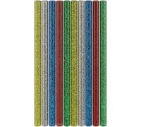 goobay 77855 - Pistola per colla a caldo, 11 x 200 mm, 10 pezzi, 5 colori, stick di colla standard, bastoncini di colla a caldo, ad asciugatura rapida, per modellismo, progetti fai da te e fai da te