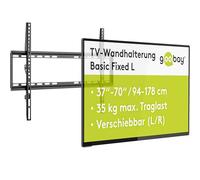 Goobay 78775 - Supporto da parete da 65 pollici, extra piatto, per televisori di grandi dimensioni da 37 a 70" fino a 35 kg, max. VESA 600 x 400