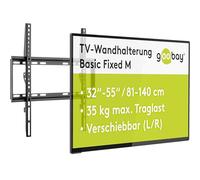 Goobay 78776 - Supporto da parete da 55 pollici, extra piatto, per grandi televisori da 32 a 55" fino a 35 kg, max. VESA 400 x 400
