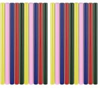 goobay 78856 - Pistola per colla a caldo, 11 x 200 mm, 10 pezzi, 5 colori, bastoncini di colla standard, bastoncini di colla a caldo, ad asciugatura rapida, per modellismo, progetti fai da te e fai da