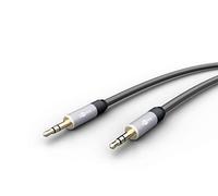 goobay 79133 Cavo di prolunga per cuffie e audio AUX; 3 poli; jack da 3,5 mm da 3,5 mm (3 pin, stereo) a jack da 3,5 mm (3 pin, stereo), nero, 1,5 m