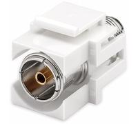 GOOBAY 79933 - Modulo Keystone presa coassiale / presa F, a filo, bianco