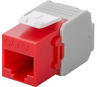 Goobay 90689 CAT 6A presa RJ45 Keystone, UTP, 500 MHz, Red