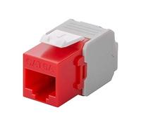Goobay 90689 CAT 6A presa RJ45 Keystone, UTP, 500 MHz, Red