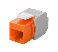 Goobay 90690 CAT 6A presa RJ45 Keystone, UTP, 500 MHz, Orange