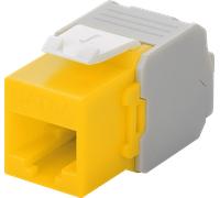 Goobay 90691 CAT 6A presa RJ45 Keystone, UTP, 500 MHz, Giallo