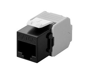 Goobay 90692 CAT 6A presa RJ45 Keystone, UTP, 500 MHz, Nero