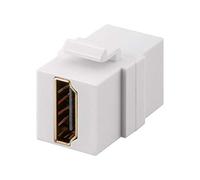 Goobay 90856 Modulo Keystone HDMI con Doppia Presa HDMI, Bianco
