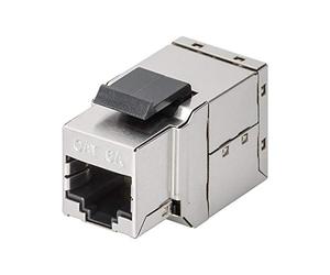 Goobay 90866 CAT 6A Modulare Keystone, STP, Nero/Argento