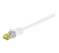Goobay 91095 RJ45 Cavo Patch CAT 6A S/FTP (PiMF) con Cavo Grezzo CAT 7, Bianco, 5m Lunghezza