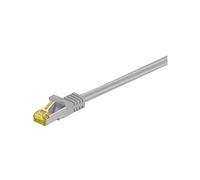 Goobay 91567 RJ45 Cavo Patch CAT 6A S/FTP (PiMF) con Cavo Grezzo CAT 7, Grigio, 0.25m Lunghezza