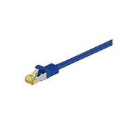 goobay 91574 RJ45 Cavo di collegamento, S/FTP (PiMF), con CAT 7 Cavo Bulk, Blu, 0.5m Lunghezza