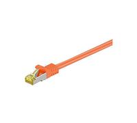 goobay 91579 RJ45 Cavo di collegamento, S/FTP (PiMF), con CAT 7 Cavo Bulk, Arancione, 0.5m Lunghezza