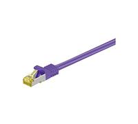 Goobay 91609 RJ45 Cavo Patch CAT 6A S/FTP (PiMF) con Cavo Grezzo CAT 7, Viola, 2m Lunghezza