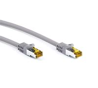 Goobay 91621 RJ45 Cavo Patch CAT 6A S/FTP (PiMF) con Cavo Grezzo CAT 7, Grigio,