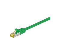Goobay 91649 RJ45 Cavo Patch CAT 6A S/FTP (PiMF) con Cavo Grezzo CAT 7, Verde, 15m Lunghezza
