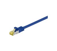 Goobay 91655 RJ45 Cavo Patch CAT 6A S/FTP (PiMF) con Cavo Grezzo CAT 7, Blu, 20m