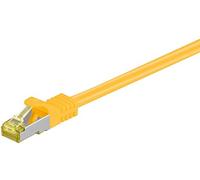Goobay 91674 RJ45 Cavo Patch CAT 6A S/FTP (PiMF) con Cavo Grezzo CAT 7, Giallo, 30m Lunghezza