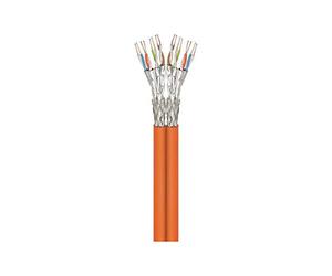 Goobay 91891 CAT 7A Cavo di Installazione Duplex, S/FTP (PiMF), Arancione, 100m Lunghezza