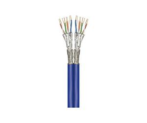 Goobay 91896 CAT 7 Cavo di Rete Duplex, S/FTP (PiMF), Blu, 100m Lunghezza