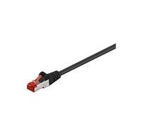 goobay 92459 CAT 6 Cavo di collegamento, S/FTP (PiMF), Nero, 0.15m Lunghezza