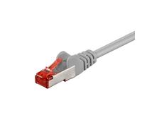 Goobay 92739 Cavo CAT 6 Cavo di rete Lan per Gigabit Ethernet S-FTP Cavo patch a doppia schermatura con spina RJ45, 10 m, grigio