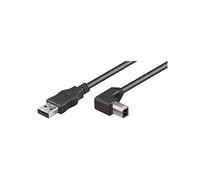Goobay Cavo USB 2.0 93017 – Alta velocità 90° Tipo A/B Nero 1 m