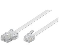 Goobay 93059 Cavo di collegamento modulare da 10 metri, telefonico, bianco - spina RJ45 (8P4C) a spina RJ11/RJ14 (6P4C)