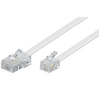 Goobay 93061 Cavo di collegamento modulare da 3 metri, telefonico, bianco - spina RJ45 (8P4C) a spina RJ11/RJ14 (6P4C)