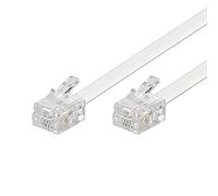 Goobay 93063 Cavo di Collegamento Modulare, Telefonico, Bianco, 10m Lunghezza del Cavo