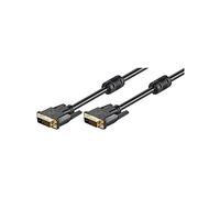 Goobay 93112 Cavo DVI-D FullHD Dual Link, Dorato, 5m Lunghezza del Cavo