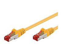 Goobay 93210 CAT 6 Cavo Patch di Rete S/FTP (PiMF), Giallo, 0.25m Lunghezza