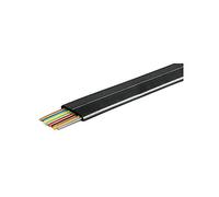 Goobay 93308 Cavo Piatto Telefonico 100m Bobina, AWG 28, CCA, Alluminio Rivestito di Rame, 8 Fili, Nero, 100m Lunghezza del Cavo